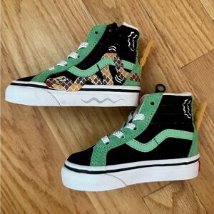 Vans toddler snake hi-tops size 4